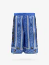 Off-white Off White Men Sustainable Viscose Bermuda Shorts With Bandana Print In Blue