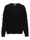 Off-white Off White Sweater With Embossed Diagonal Motif In Black