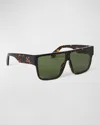 Off-white Syracuse Green Shield Unisex Sunglasses Oeri13j 6055 132 In Multi