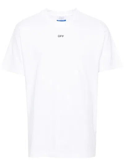 Off-white Men's T-shirt With Off Logo | Size 2xl | Omaa027c99jer017 In White