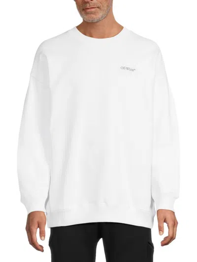 Off-white Men's Tattoo Arrow Skate Graphic Cotton Sweatshirt In White