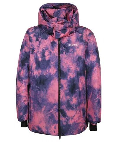 Off-white Tie Dye Down Ski Jacket In Multicolor