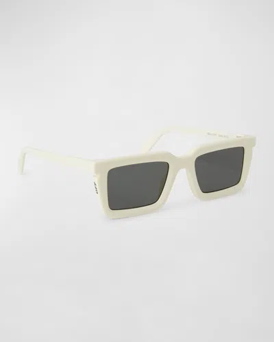 Off-white Men's Tucson Acetate Square Sunglasses In White