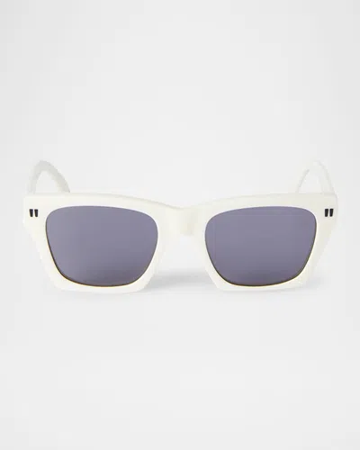 Off-white Men's Valdez Acetate Square Sunglasses In Purple