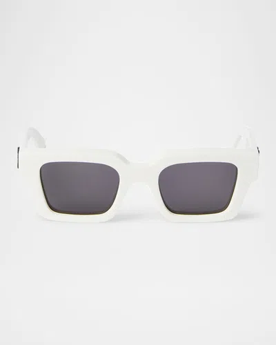 OFF-WHITE MEN'S VIRGIL ACETATE SQUARE SUNGLASSES