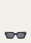 Off-white Men's Virgil Arrows Acetate Square Sunglasses In Black