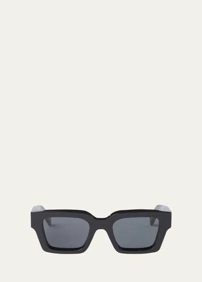 Off-white Men's Virgil Arrows Acetate Square Sunglasses In Black