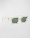 Off-white Moberly Square-frame Sunglasses In White Green