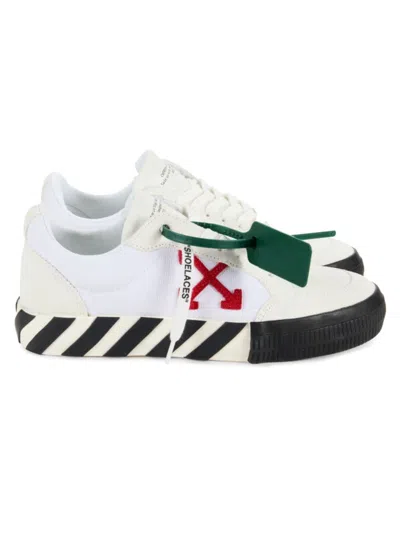 Off-white Men's Vulcanized Canvas Low Top Sneakers In White