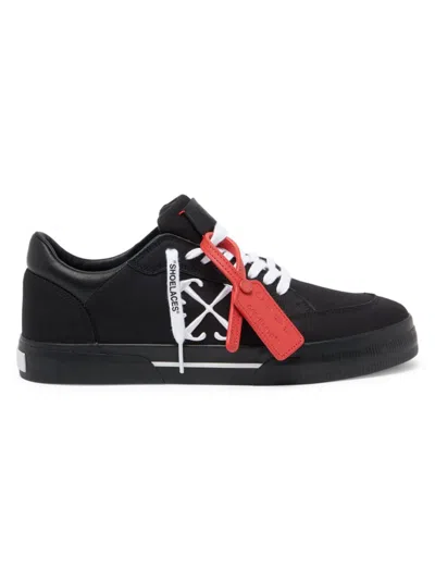 Off-white New Vulcanized Canvas Low-top Sneakers In Black White