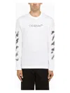 OFF-WHITE MEN'S WHITE LONG-SLEEVED T-SHIRT