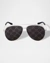 Off-white Men's Winner Arrow-lens Metal Aviator Sunglasses