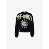 Off-white Mens Black Light Fresco Star-print Oversized Cotton-jersey Sweatshirt In Black Light