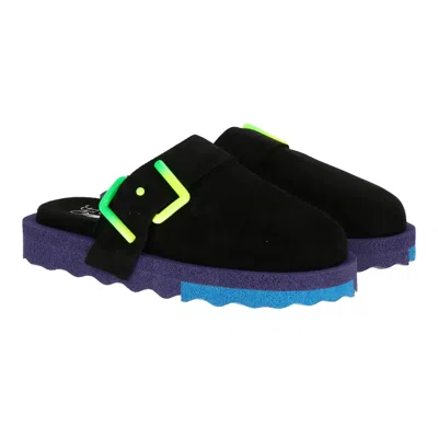 Off-white Off White Mens Black/blue Slipper In Multi