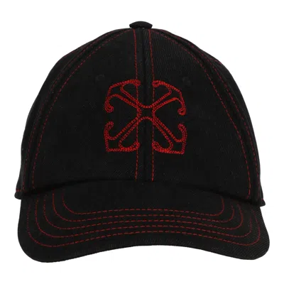Off-white Off White Mens Black/red Hat In Multi