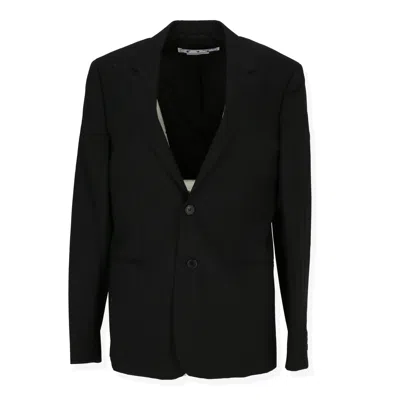 Off-white Off White Mens Black/white Blazer In Multi