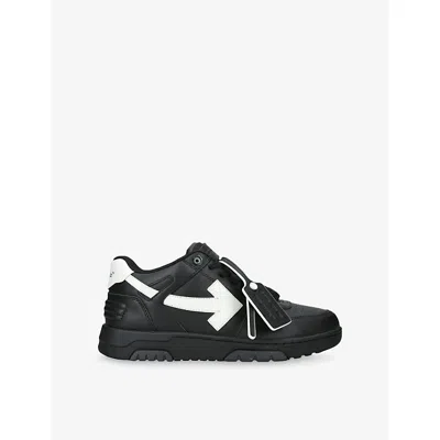 Off-white Mens Blk/white Out Of Office Leather Low-top Trainers Eur 42 / 8 Uk In Multi