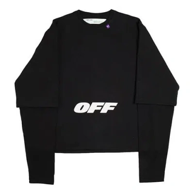 Off-white Mens Cotton Long Sleeve Sweatshirt In Black