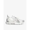 Off-white Light Grey And Silver Sneakers With Mesh In White