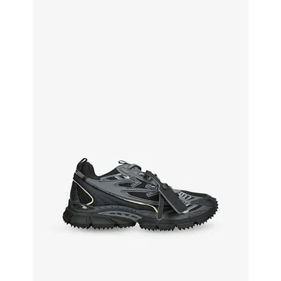Off-white Mens Black Be Right Back Mixed-textile Low-top Trainers