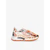 Off-white Mens Orange Be Right Back Mesh And Faux-leather Low-top Trainers Eur 40 / 7 Uk In Orange