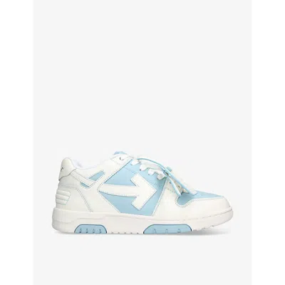 Off-white Out Of Office Leather Sneakers In Blue