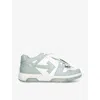 Off-white Off White Out Of Office Leather Sneakers In Pale Blue