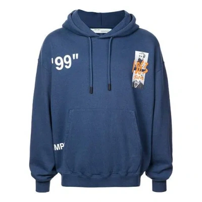 Off-white Mens Summer Over Popover Hoody Blue