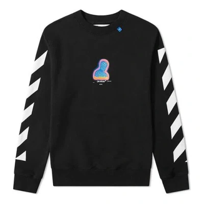 Off-white Mens Thermo Striped Logo Slim-fit Sweatshirt In Black