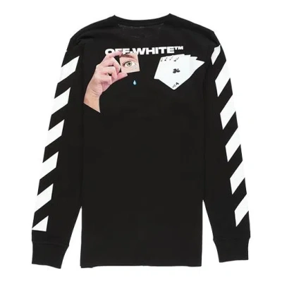 Off-white Mens Virgil Abloh Diag Hand Card Long Sleeve Tee Black
