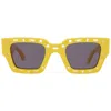 Off-white Mercer Dark Grey Sport Unisex Sunglasses Oeri026 1807 48 In Yellow