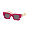 Off-white Mercer Full Smoke Square Unisex Sunglasses Oeri026 2507 48