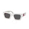 Off-white Atlantic Grey Rectangular Unisex Sunglasses Oeri025 0107 52