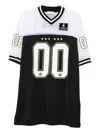 Off-white Mesh-panel Number-print Dress In Black