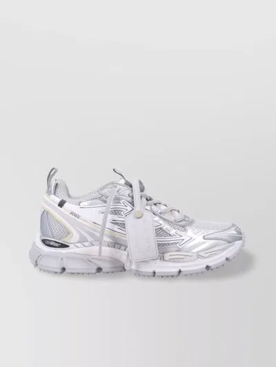 Off-white Mesh Rubber Sneakers Pull Tab Reflective In Gray