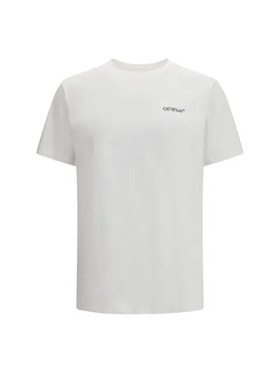 Off-white Graphic Print Crew Neck Short Sleeve T-shirt In White