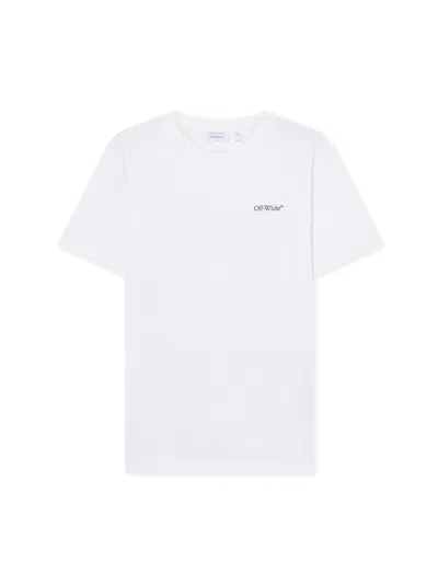 Off-white Graphic Print Crew Neck Short Sleeve T-shirt In White