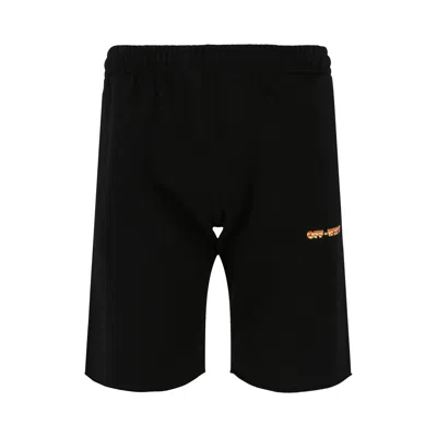 Pre-owned Off-white Metal Arrow Sweatshort 'black/orange'