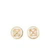 Off-white Round Arrow Earrings In Gold