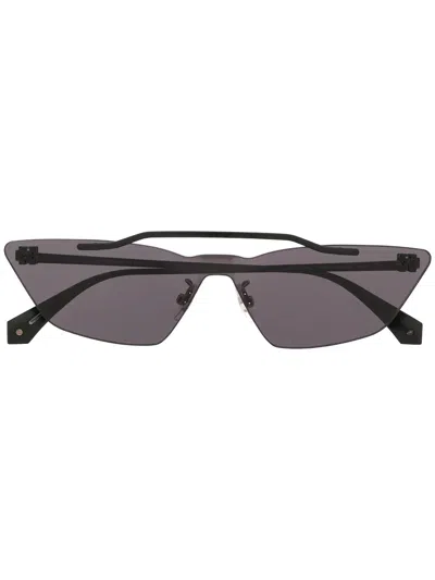Off-white Metal Mask Geometric Frame Sunglasses In Black