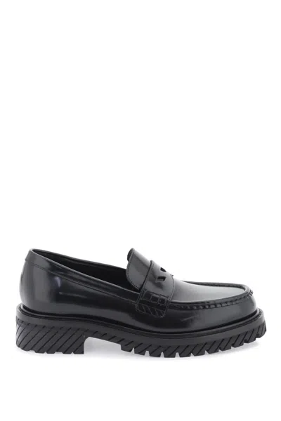 Off-white Metallic Lace-up Moccasins For Women In Silver