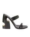 Off-white Tonal Meteor Block Leather Mules In Black