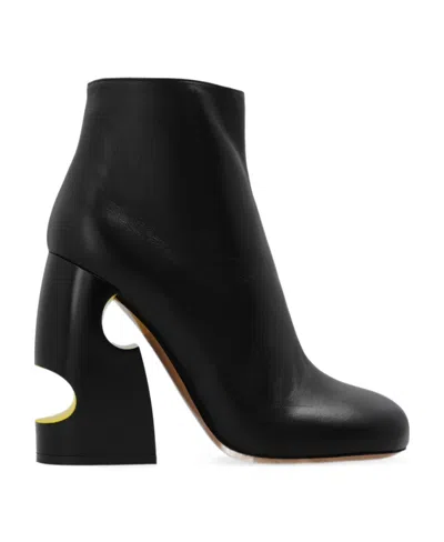 OFF-WHITE OFF-WHITE CUT-OUT ZIP-UP BOOTS