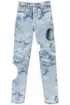 Off-white Sky Meteor Cool Baggy Jeans In Blu