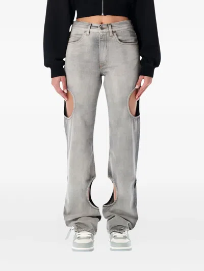 OFF-WHITE METEOR CUT-OUT JEANS