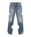Off-white Meteor Cut-out Straight-leg Jeans In Gray