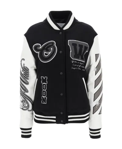 OFF-WHITE OFF-WHITE METEOR MOON LONG-SLEEVED BOMBER JACKET