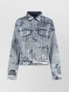 Off-white Cut-out Denim Jacket In Grey