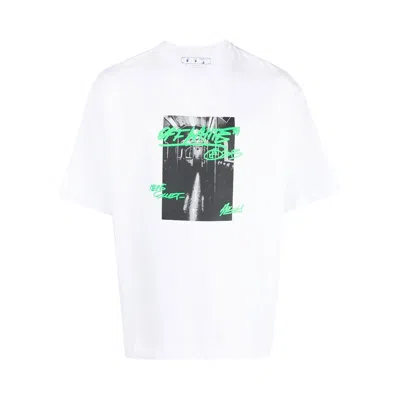 Pre-owned Off-white Metro Type Over Skate Short-sleeve Tee 'white/green'