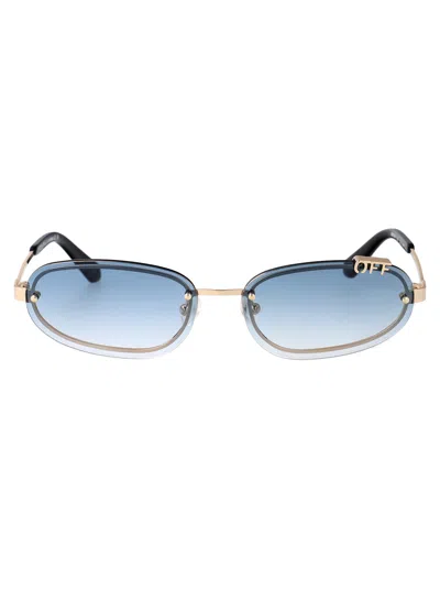 Off-white Miami Sunglasses In Gold Gradient Blue